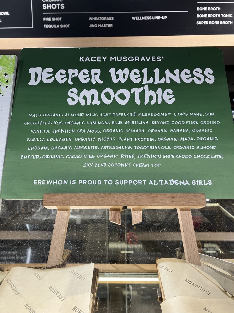 deeper wellness smoothie x erewhon