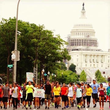 Native protesters organzied a run in opposition to pipeline. Native protesters organzied a run in opposition to pipeline.