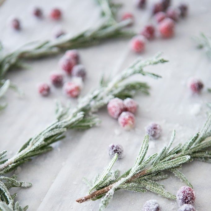 candied rosemary sprigs