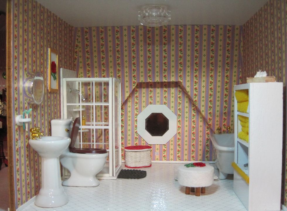Pretty Little Minis - modern dollhouse / dolls house bathroom vanity