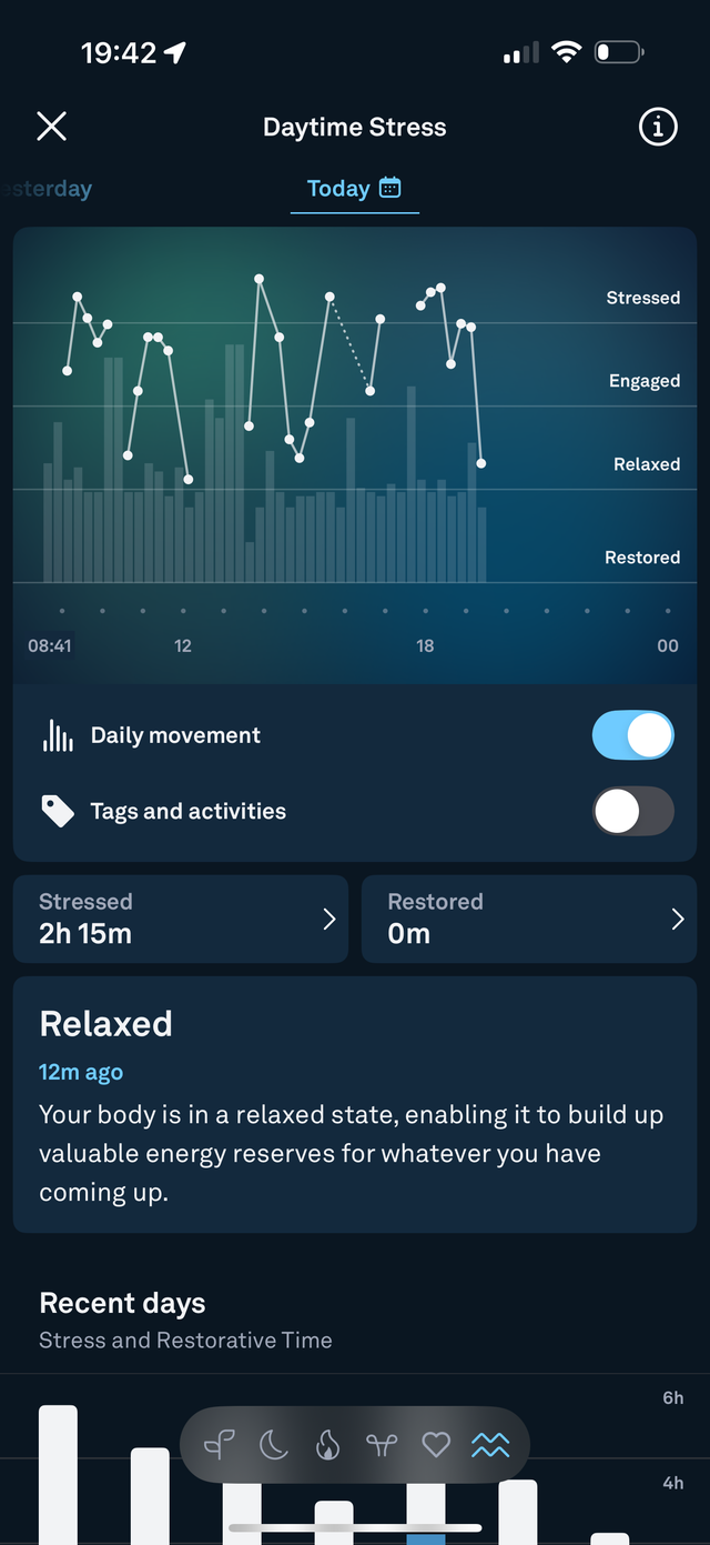oura ring daytime stress