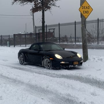 boxster in snow