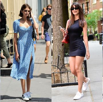 洋裝配球鞋穿搭不只百搭看起來更年輕！好萊塢女星和超模私服都在穿的減齡穿搭法