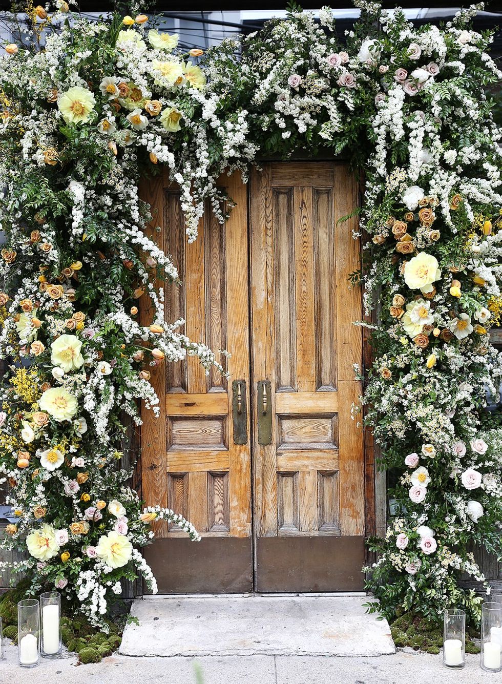 Door, Flower, Architecture, Plant, Wall, Arch, House, Building, Wood, Spring, 