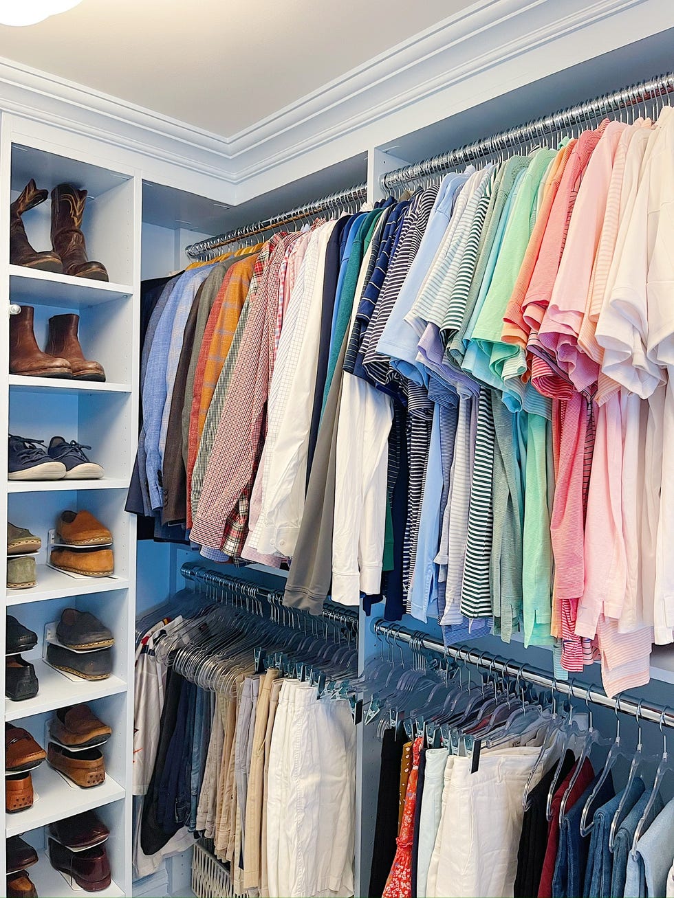 closet with shoes