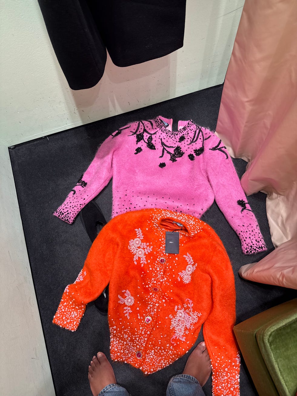 prada autumn winter 2017 mohair cardigans