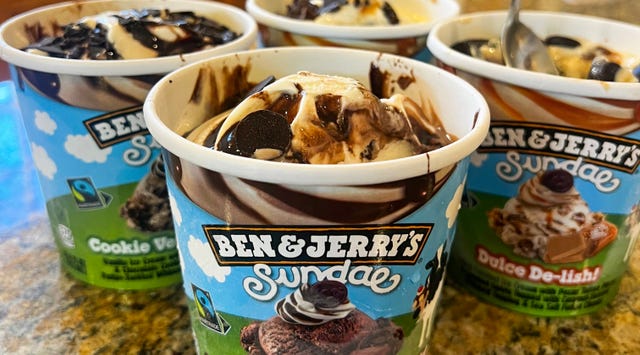 ben  jerry's sundaes