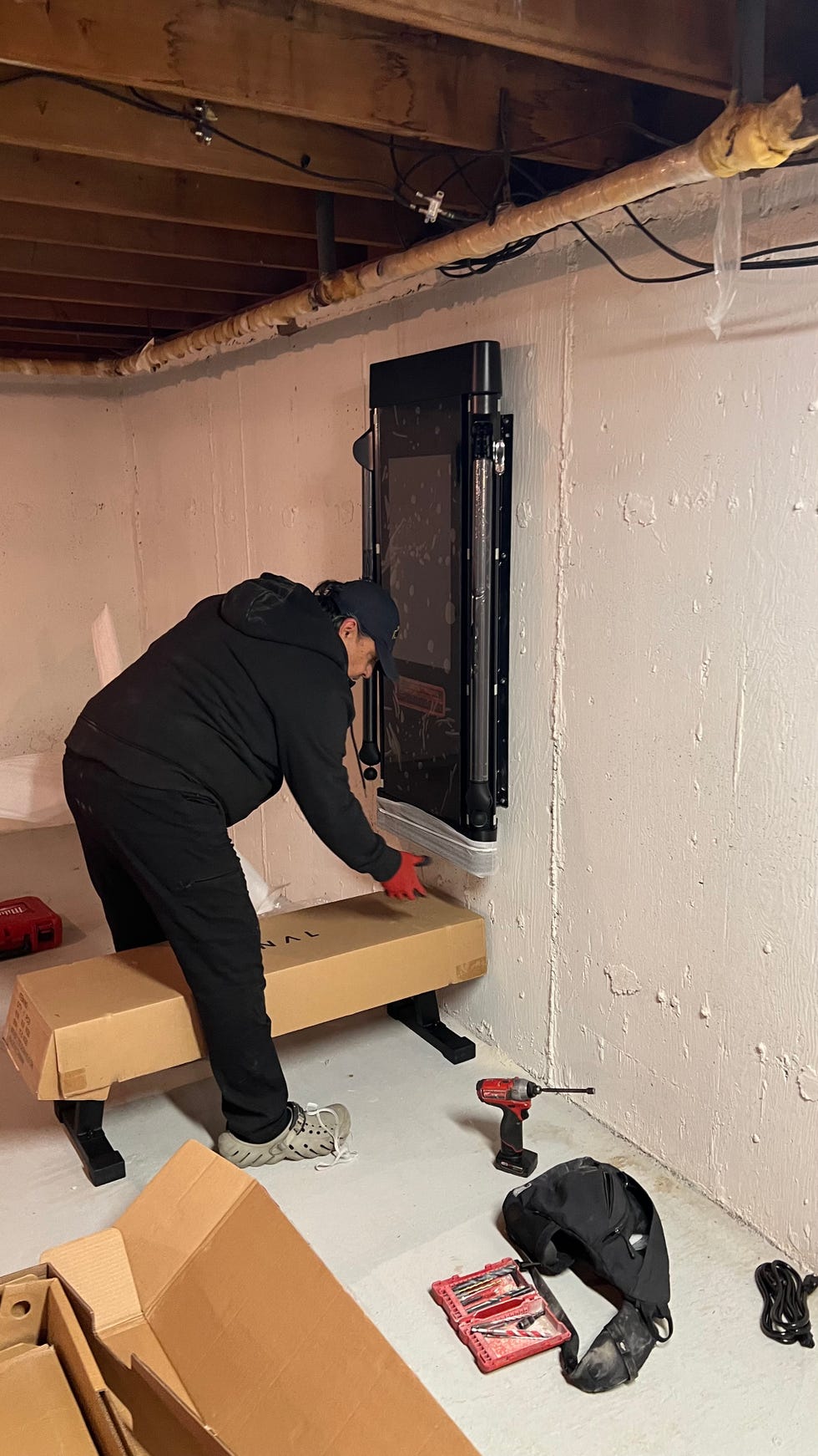 tonal being installed in sassos' basement