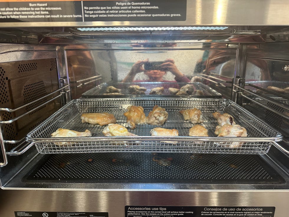 cooking chicken wings inside kitchenaid microwave air fryer combo