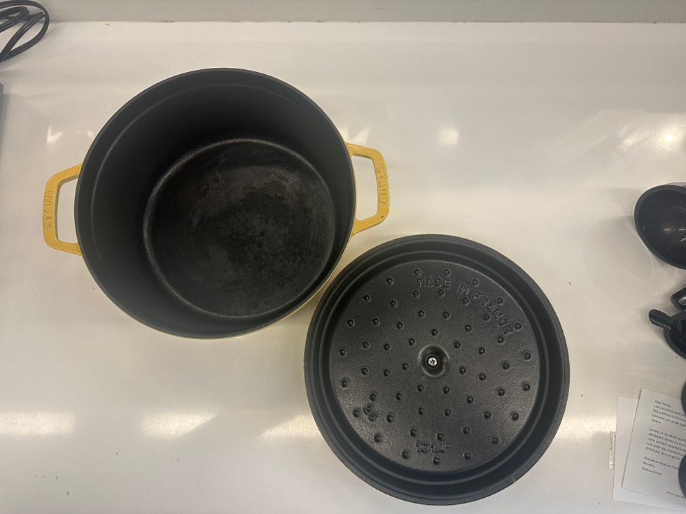 staub dutch oven opened up