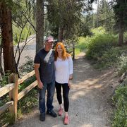 ree drummond and ladd drummond in vail, colorado