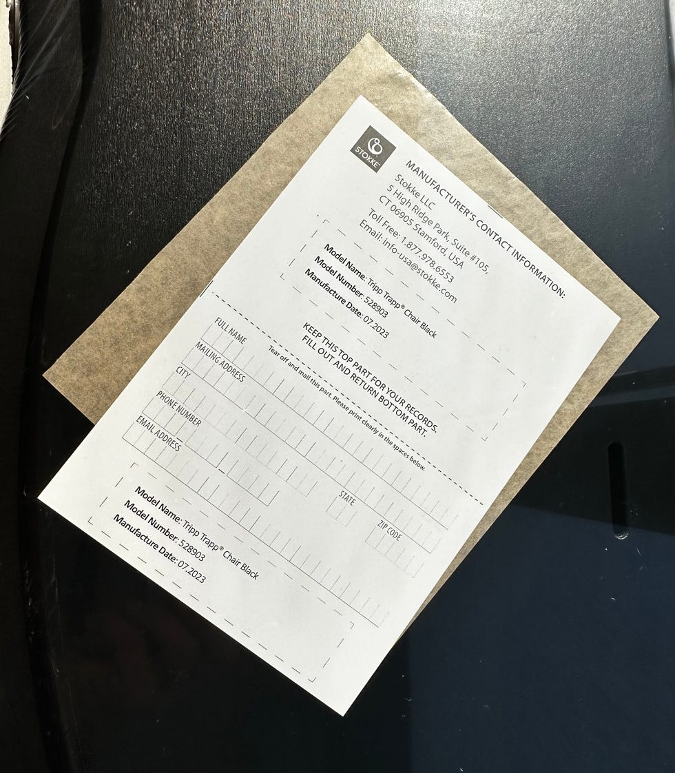 registration form for the stokke tripp trapp