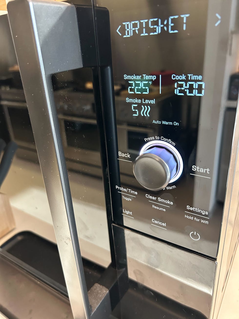control panel of a smoker