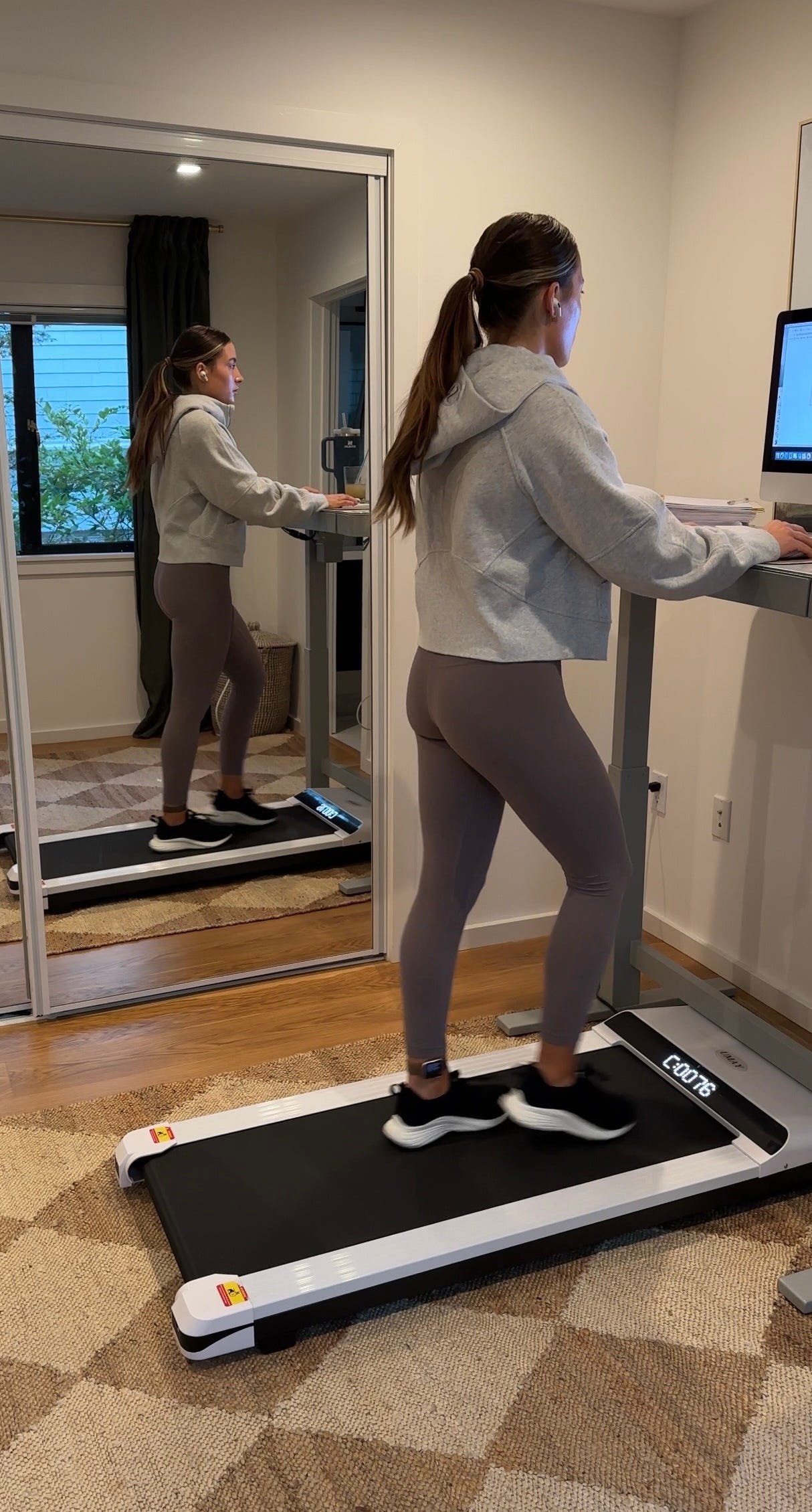 TikToker Walks a Full Marathon on Her Under-Desk Treadmill