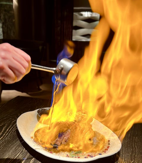 flamed wagyu