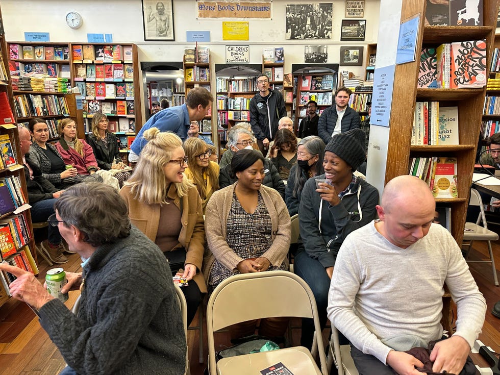 a packed house at city lights in san francisco for alta journal's issue 25 launch party