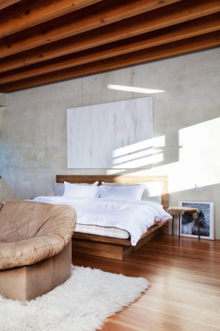 warm minimalist bedroom design