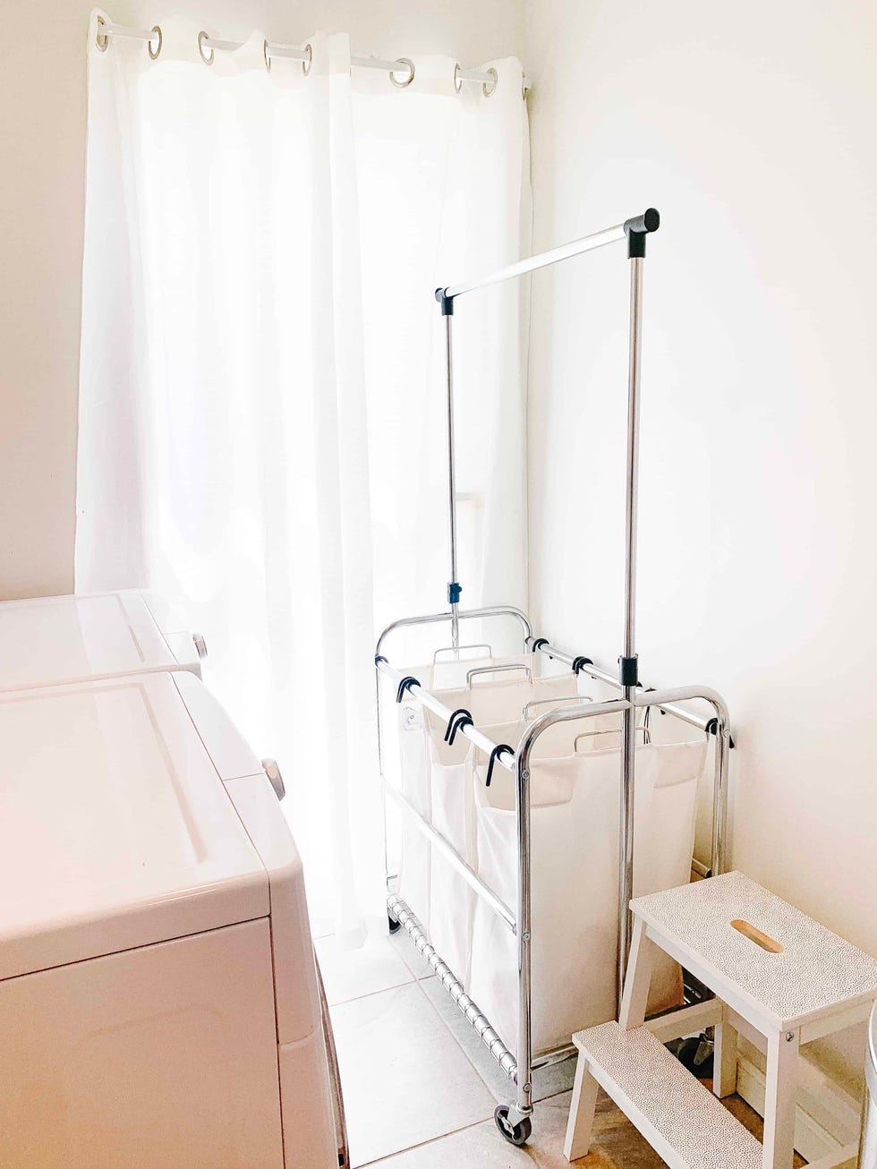 separated laundry baskets