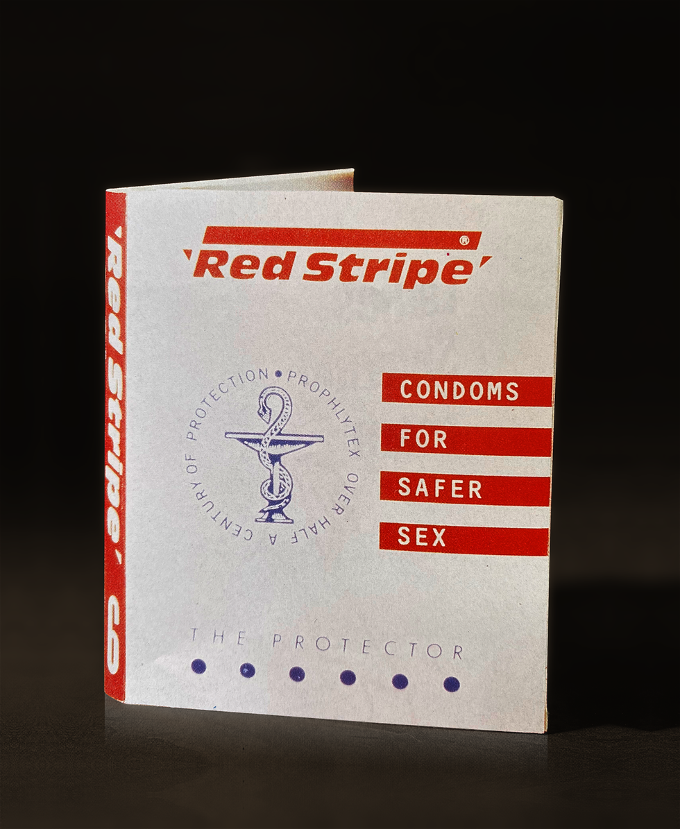 red stripe condoms