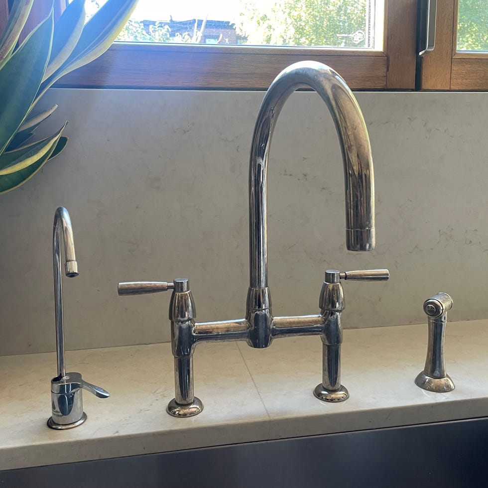 kitchen faucet testing a faucet in a kitchen
