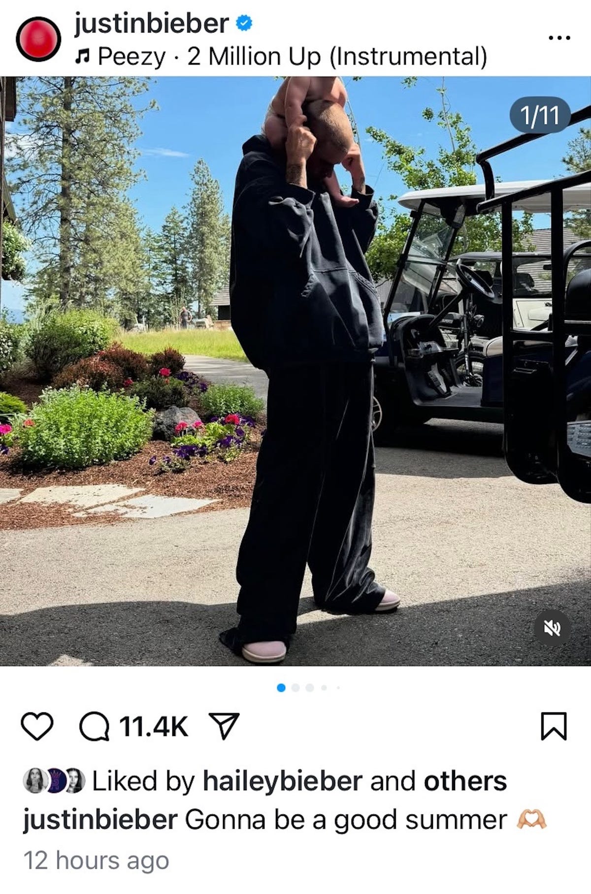 Justin Bieber Shares Vacation Pics With Baby Jack, Says It's "Gonna Be a Good Summer"