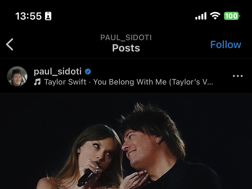 travis kelce's comment on taylor swift's guitarist's instagram
