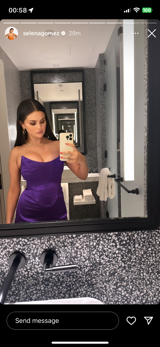 Selena Gomez Wore a Purple Corset Minidress to 2023 MTV VMAs After-Party