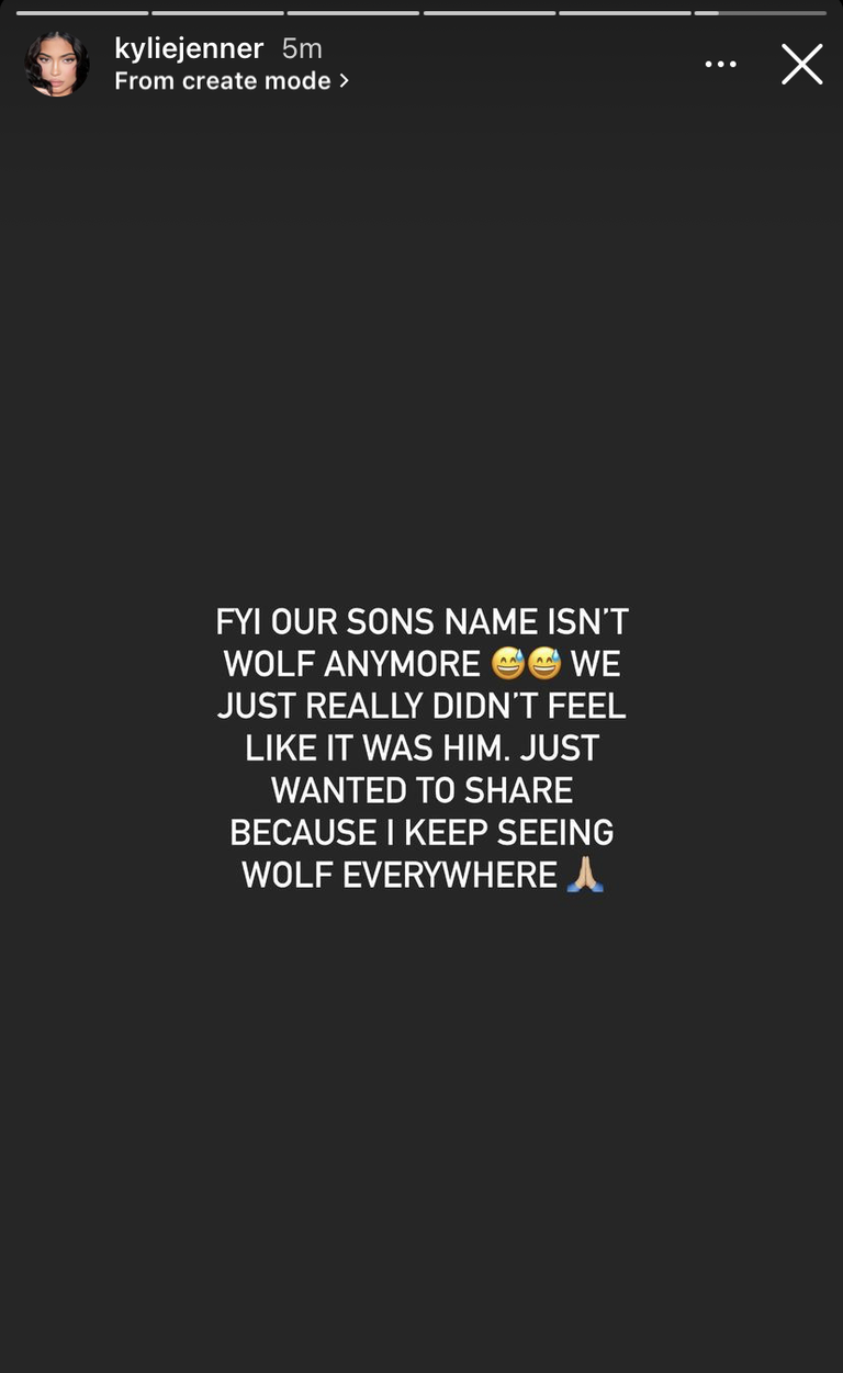 Kylie Jenner changes son Wolf's name
