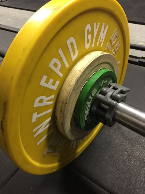 barbell with plates