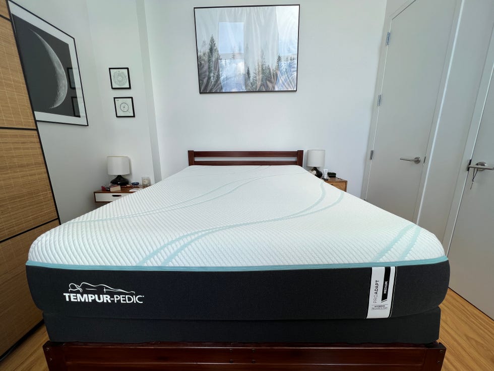 a shot of the tempurpedic pro adapt mattress in the home of a consumer tester