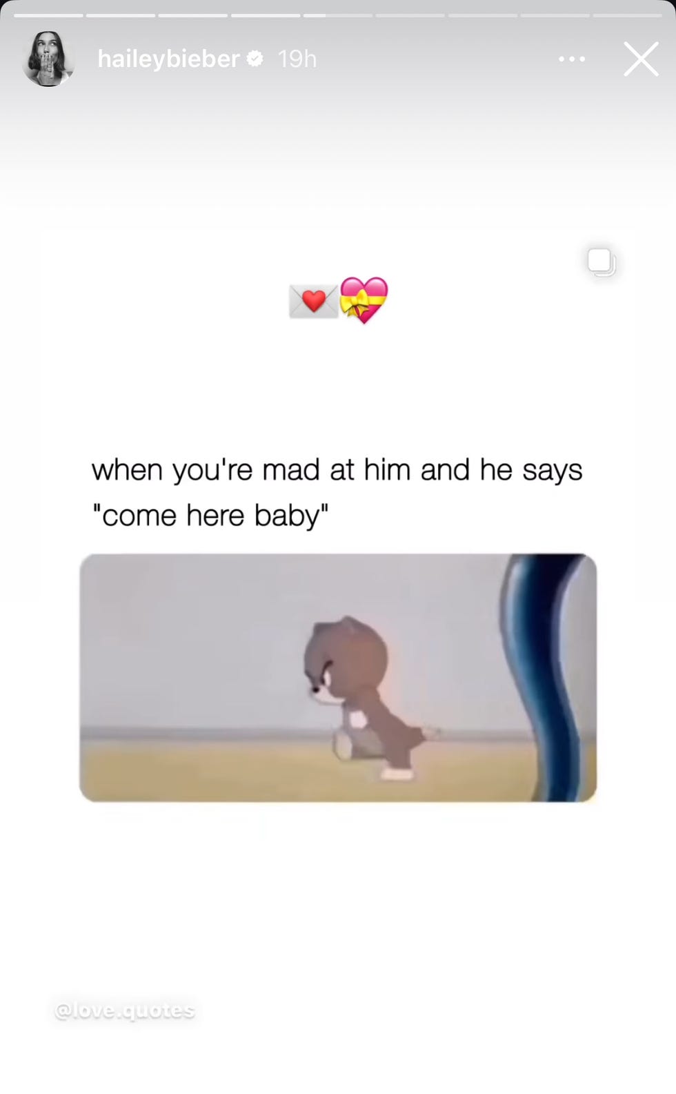 a humorous depiction of a character responding to a partners affection amidst frustration