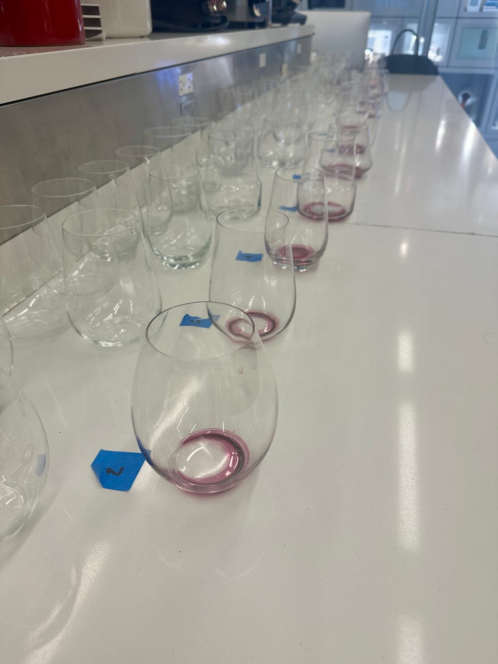 testing stemless wine glasses