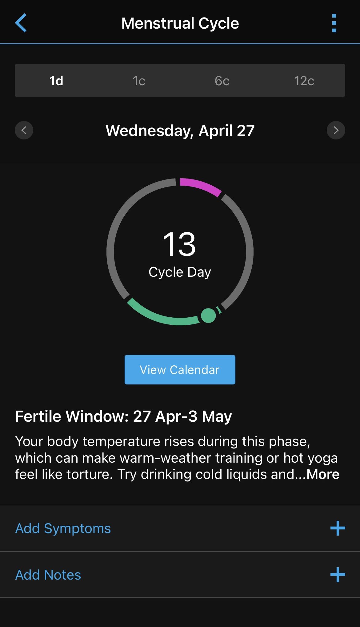 garmin menstrual cycle tracking