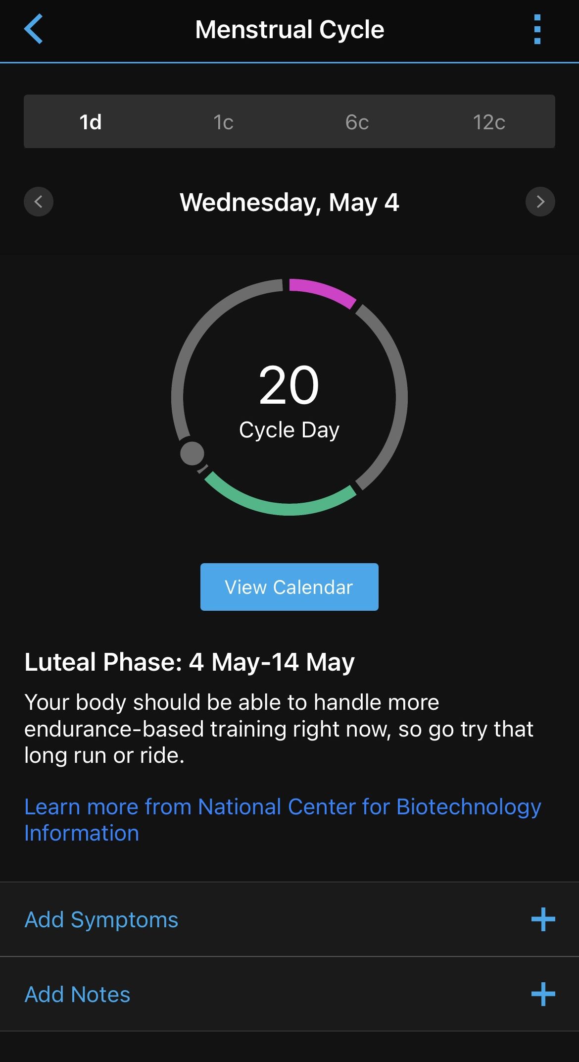 Garmin menstrual cycle tracking online