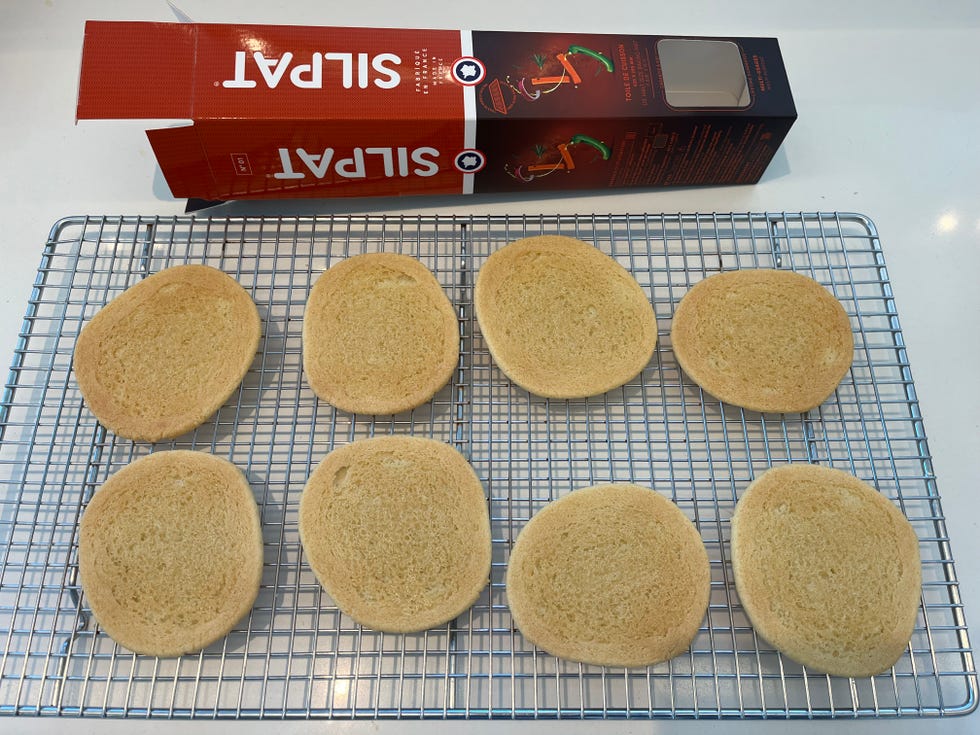 cooking testing on silicone baking mat