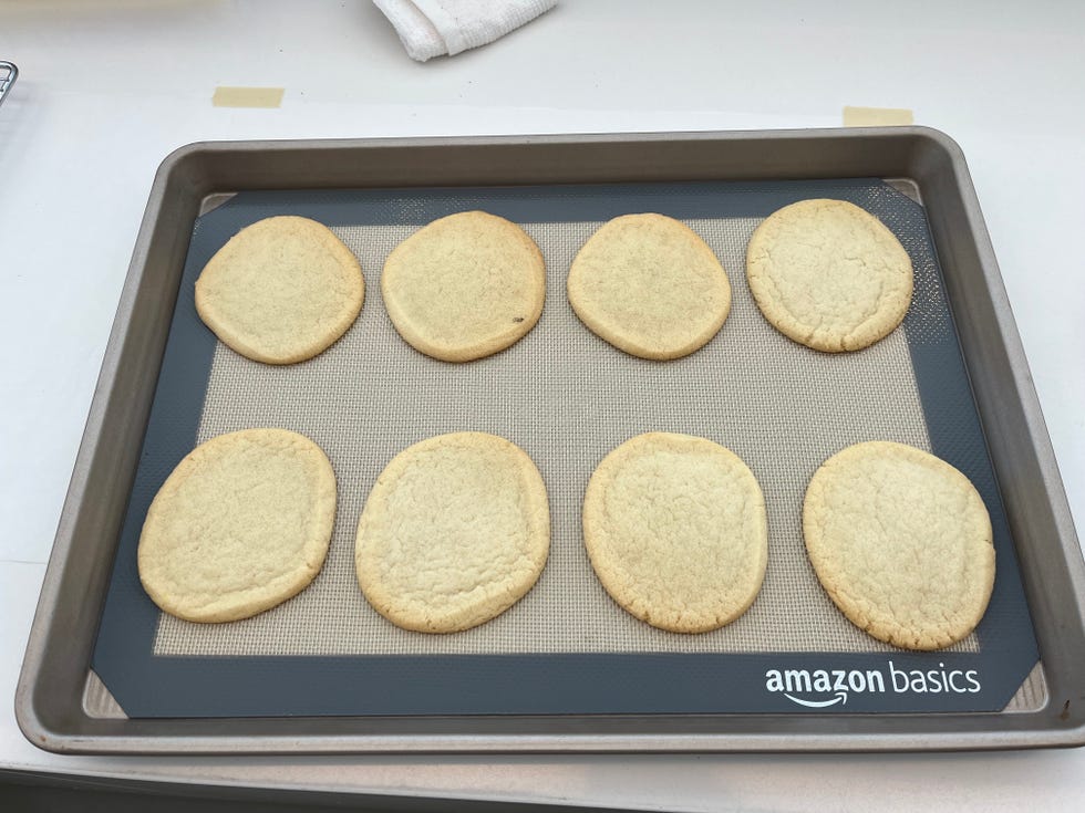 cooking testing on silicone baking mat