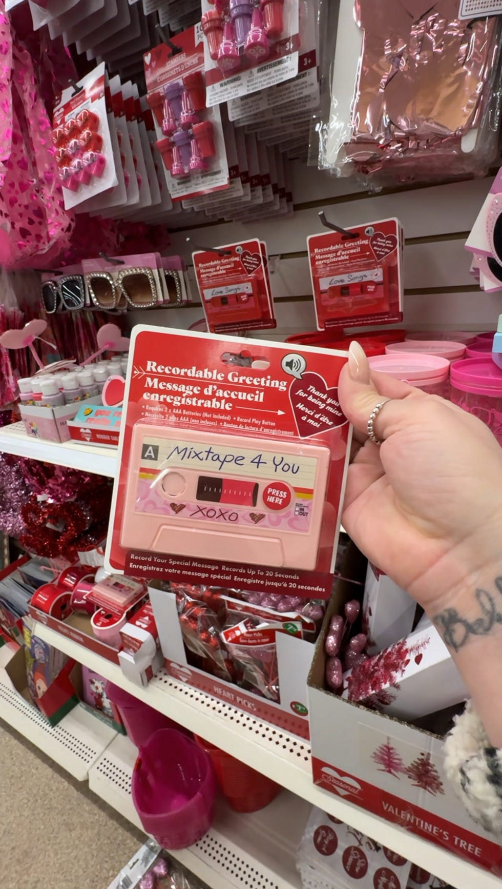 dollar tree viral valentines day recordable mixtape
