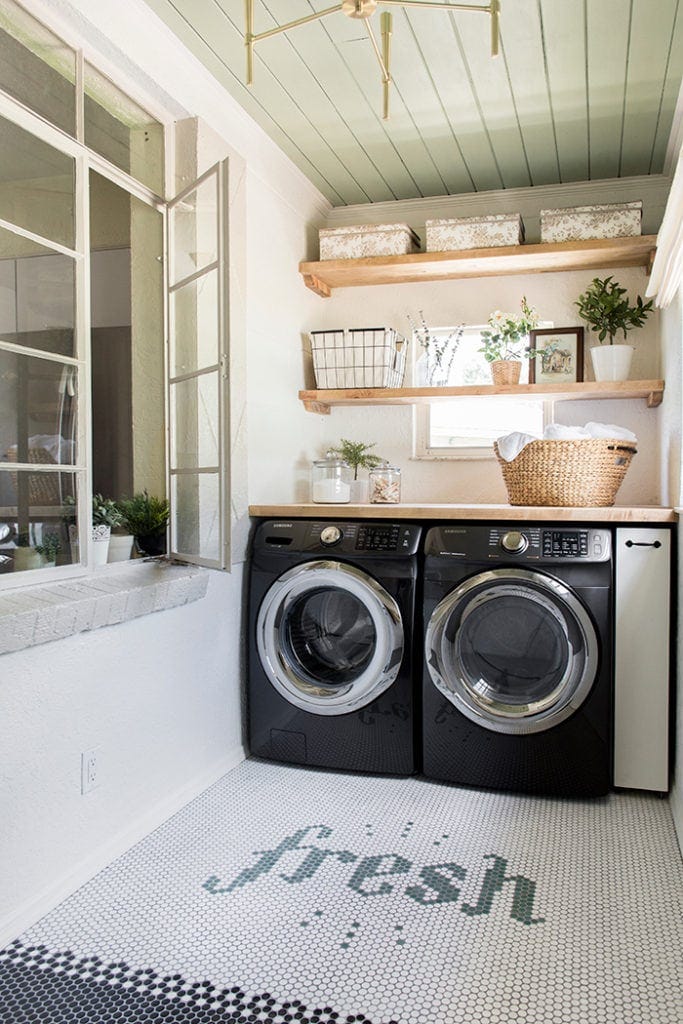 laundry room windowsill
