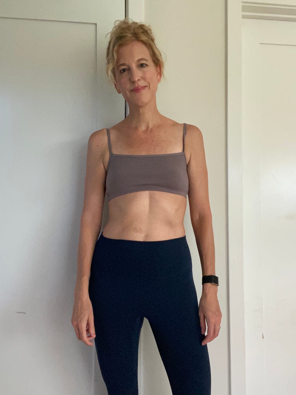 korin miller wearing the lululemon align no line leggings in black