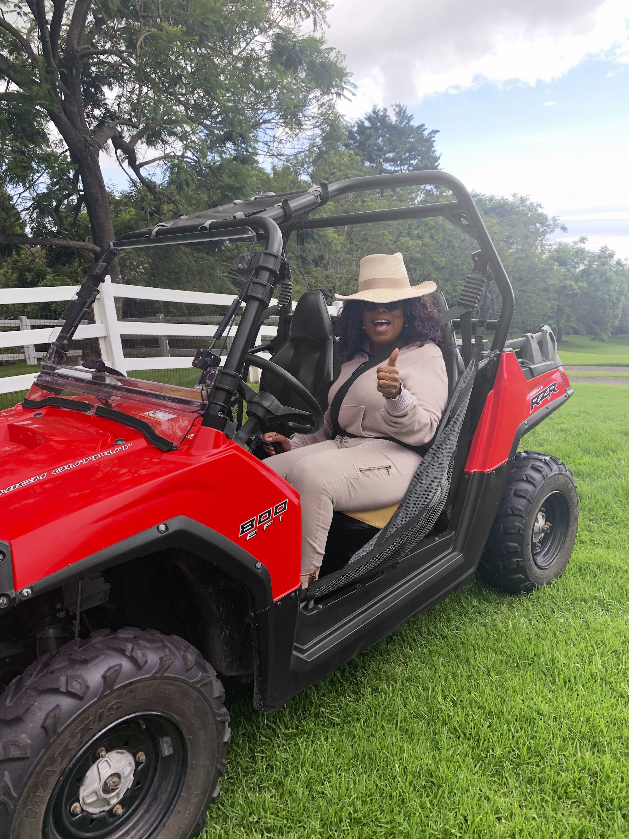 Oprah Gives Tour of Hawaii Home on an ATV Gifted by Ralph Lauren