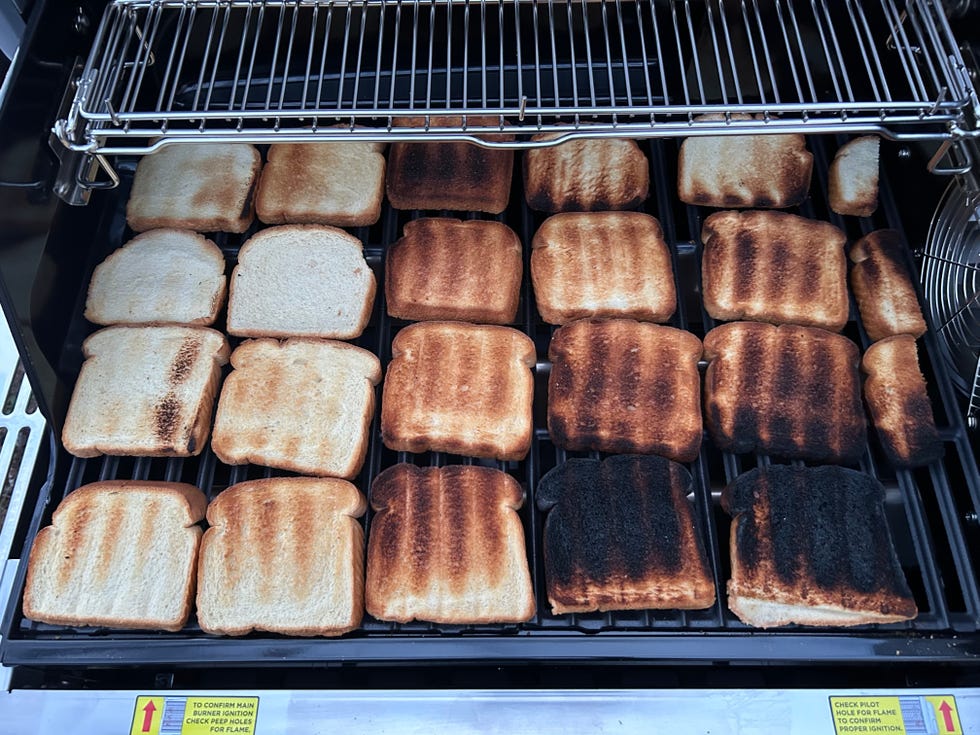 bread on grill