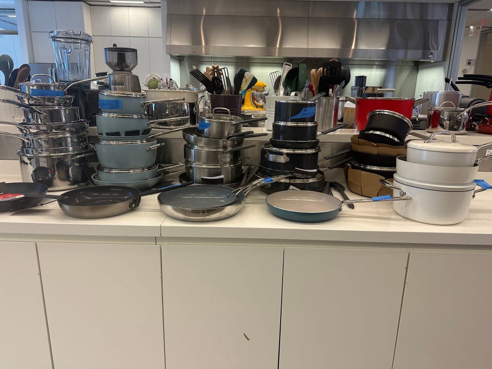 multiple pieces of greenpan cookware