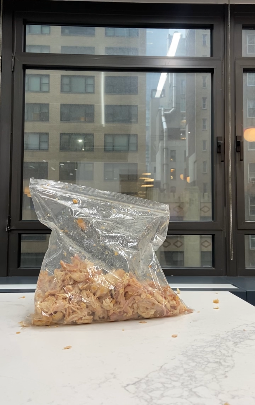 a bag of chicken