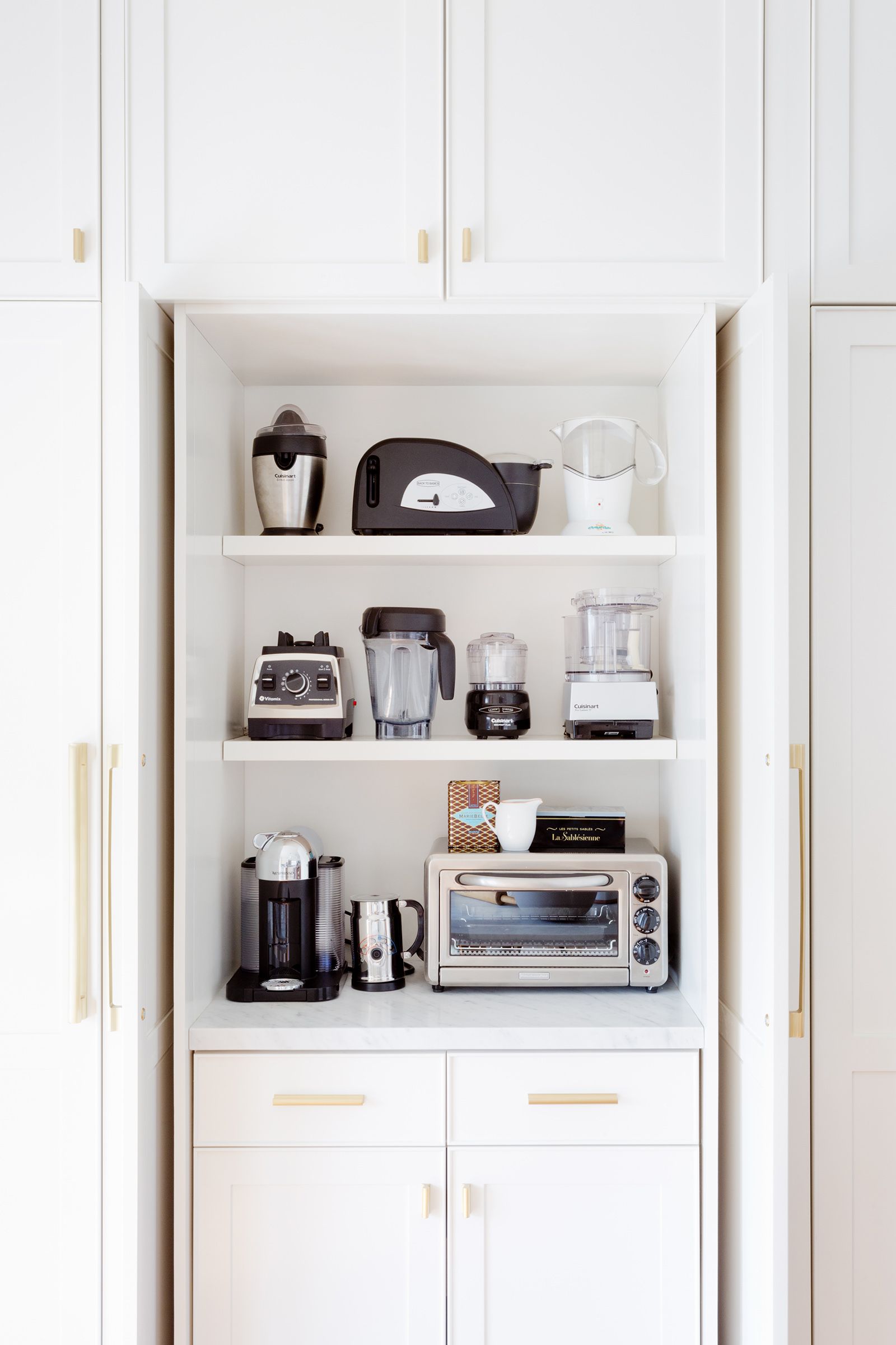 Appliance Garage Cabinets Are Back With a Sophisticated Twist