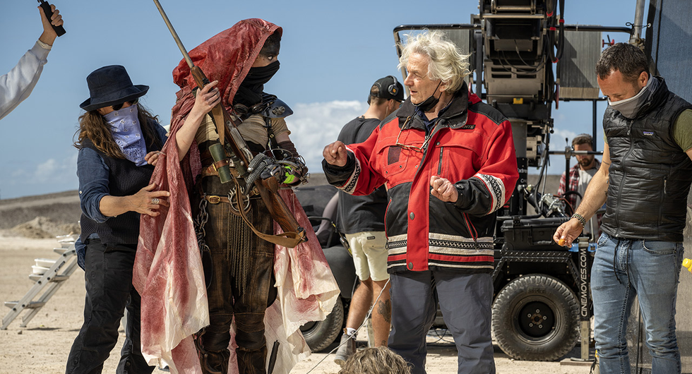 george miller on the set of mad max furiosa