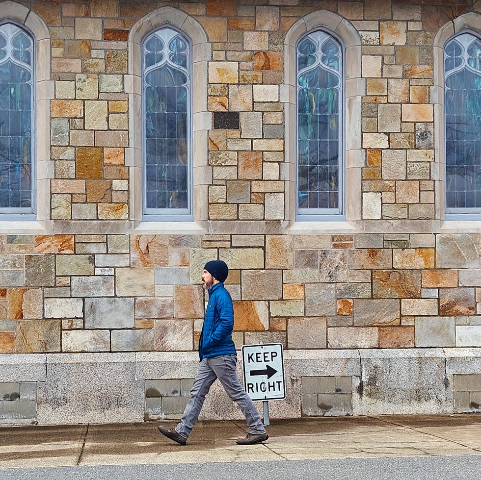 lifestyle shot of a patagonia nano puff jacket