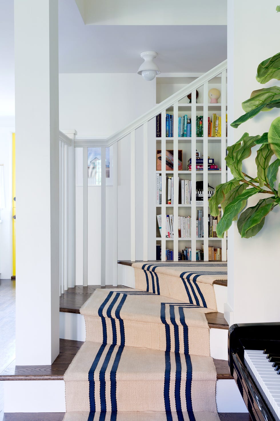 staircase ideas stripe staircase runner