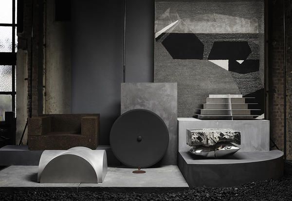 Room, Interior design, Black-and-white, Architecture, Furniture, Living room, House, Still life photography, Table, Concrete, 