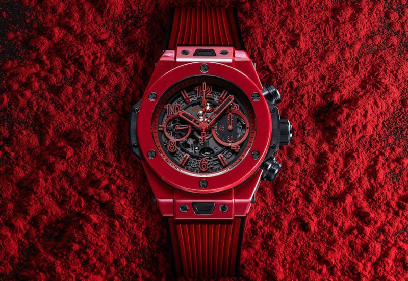 Analog watch, Watch, Red, Watch accessory, Fashion accessory, Strap, Material property, Brand, Jewellery, Still life photography, 