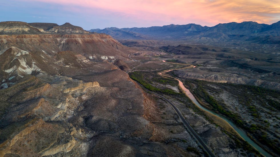 panoramic view of the borderlands southwestern us and mexico